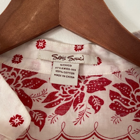 red and white light summer mini dress - Picture 4 of 4